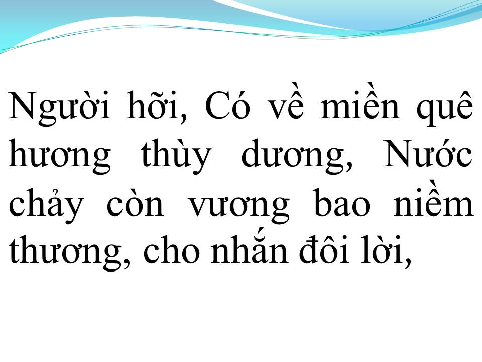 Lời bài hát THƯƠNG VỀ MIỀN TRUNG