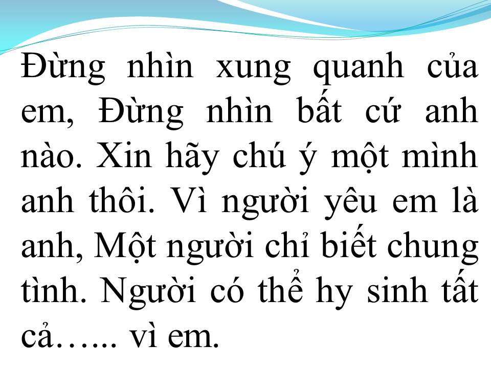 Lời bài hát NÔ LỆ TÌNH YÊU