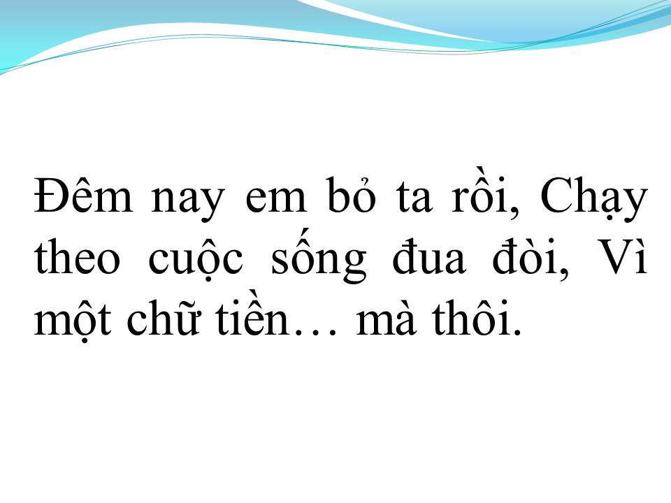 Lời bài hát TIỀN