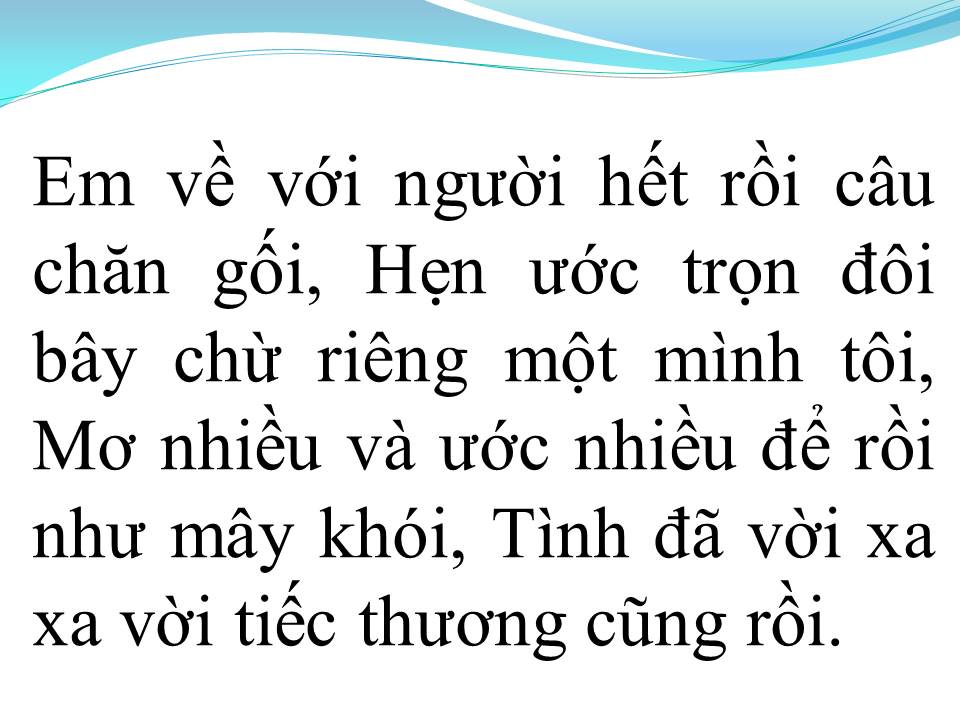 Lời bài hát EM VỀ VỚI NGƯỜI