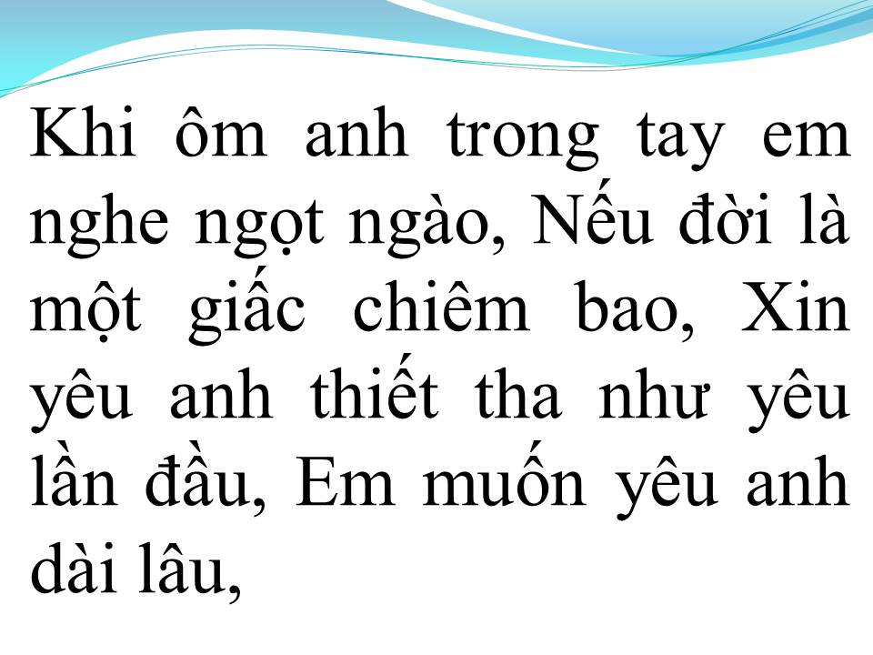Lời bài hát YÊU EM DÀI LÂU