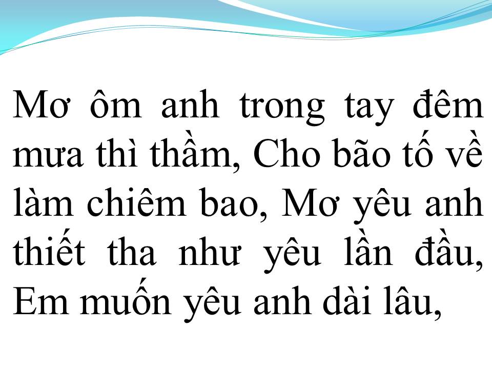 Lời bài hát YÊU EM DÀI LÂU
