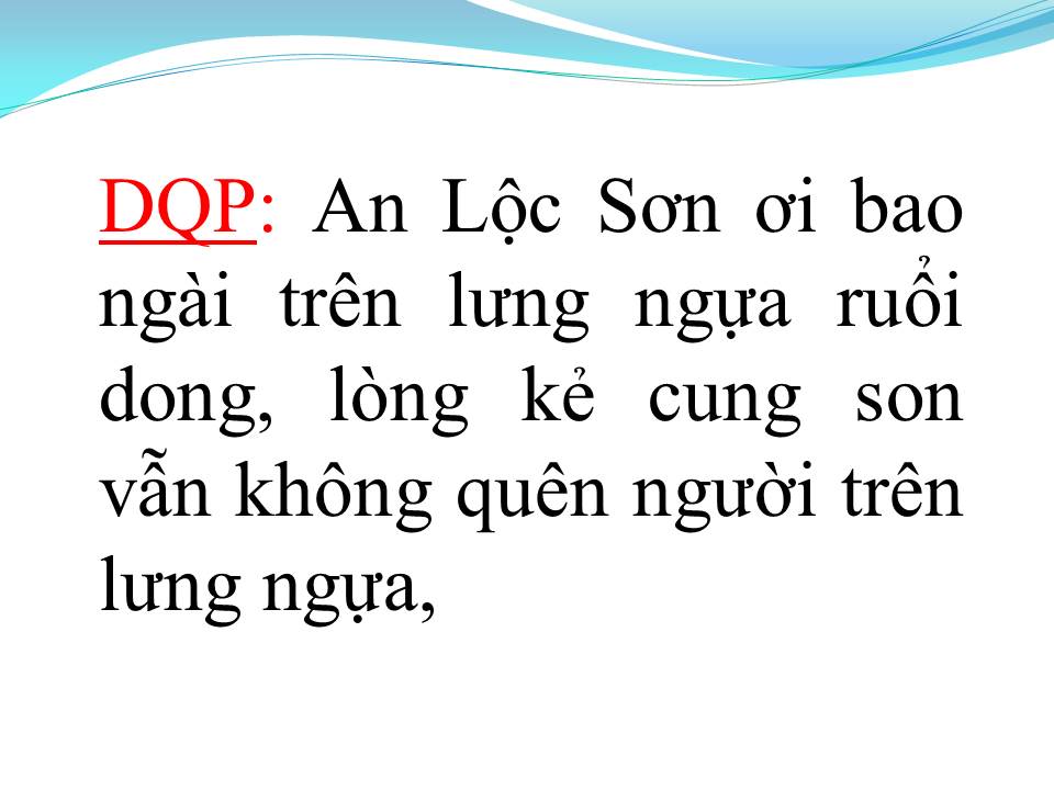Lời bài hát AN LỘC SƠN (TÂN CỔ)