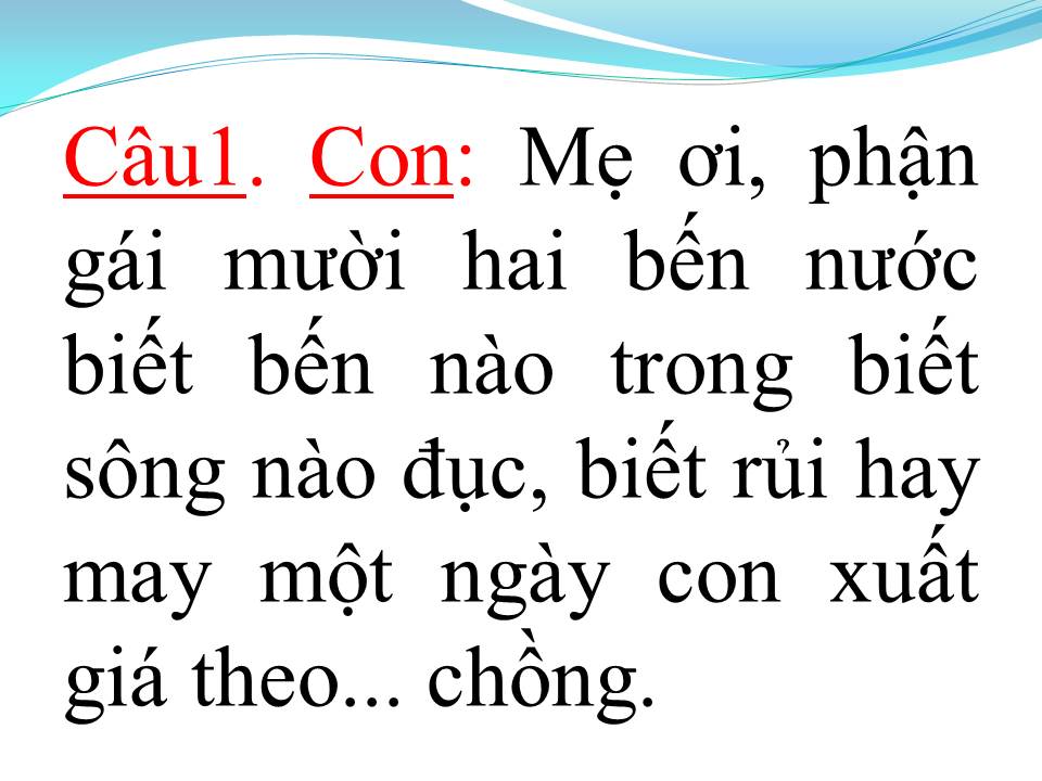 Lời bài hát CON GÁI CỦA MẸ (TÂN CỔ)