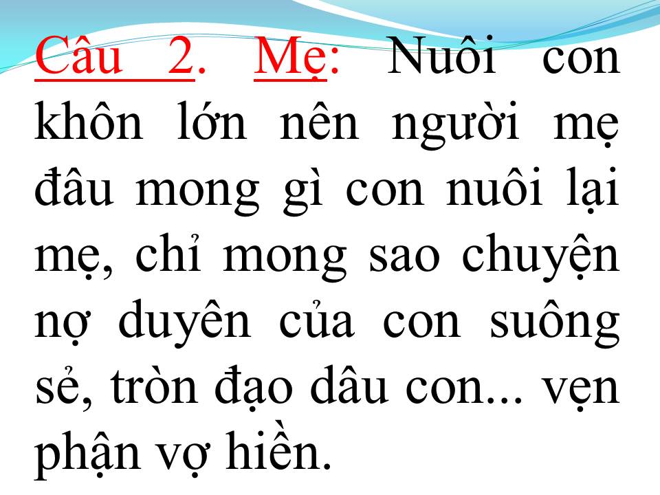 Lời bài hát CON GÁI CỦA MẸ (TÂN CỔ)