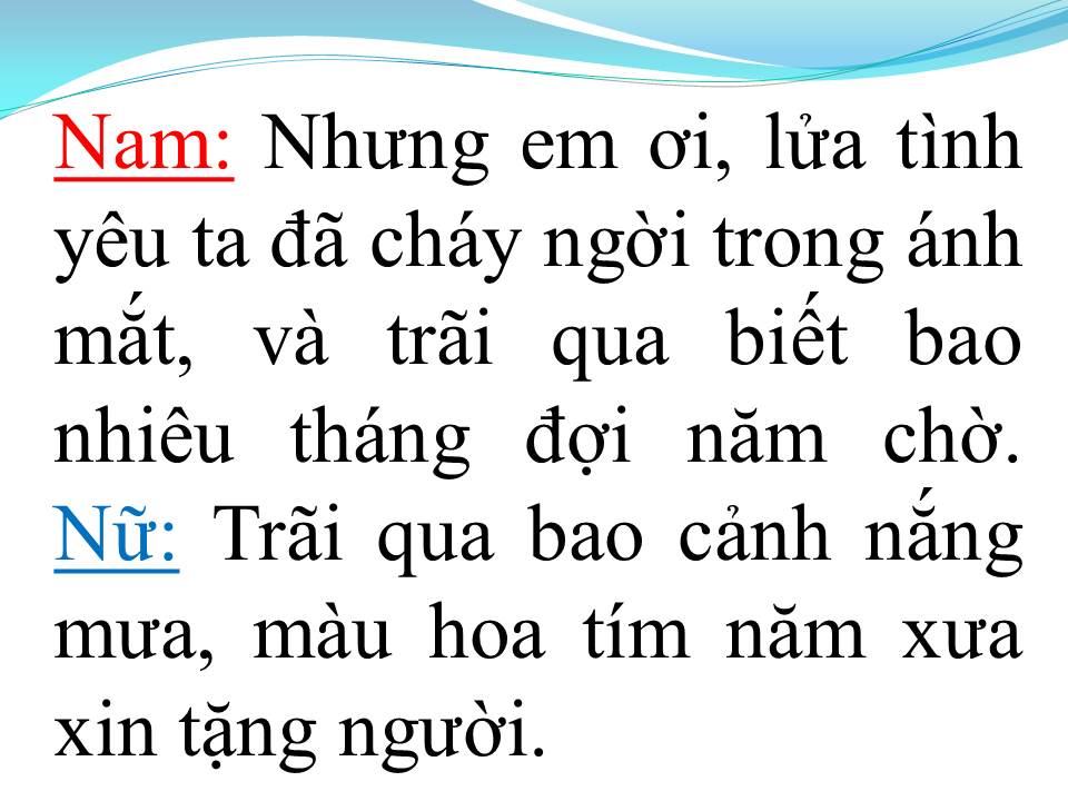 Lời bài hát HOA TÍM BẰNG LĂNG (TÂN CỔ)