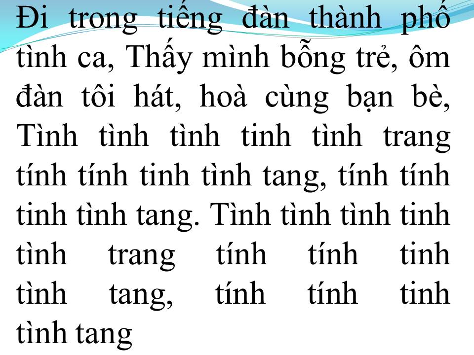 Lời bài hát THÀNH PHỐ TRẺ
