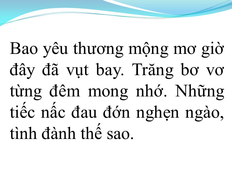 Lời bài hát TRĂNG BƠ VƠ