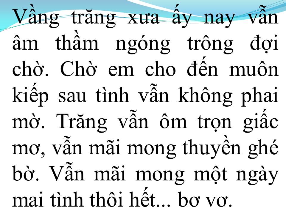 Lời bài hát TRĂNG BƠ VƠ
