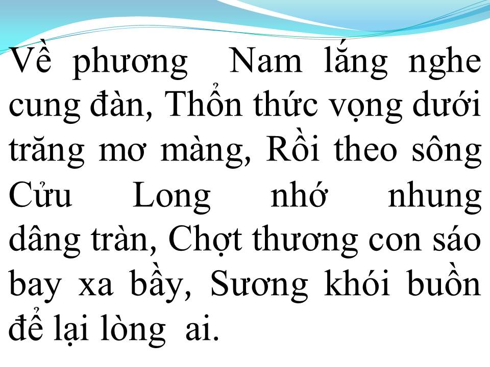 Lời bài hát ĐIỆU BUỒN PHƯƠNG NAM