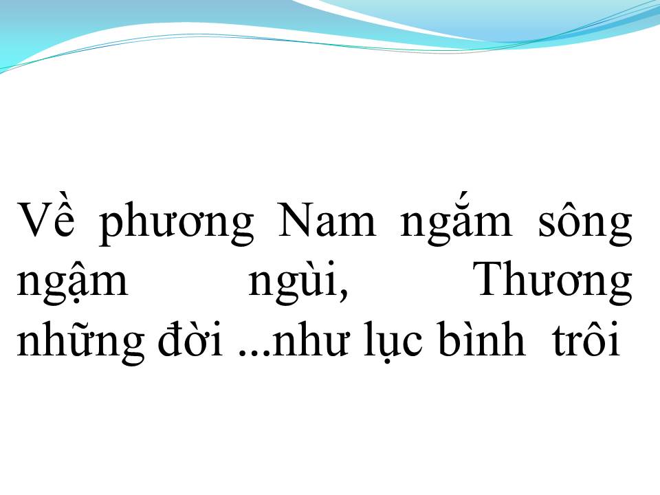 Lời bài hát ĐIỆU BUỒN PHƯƠNG NAM