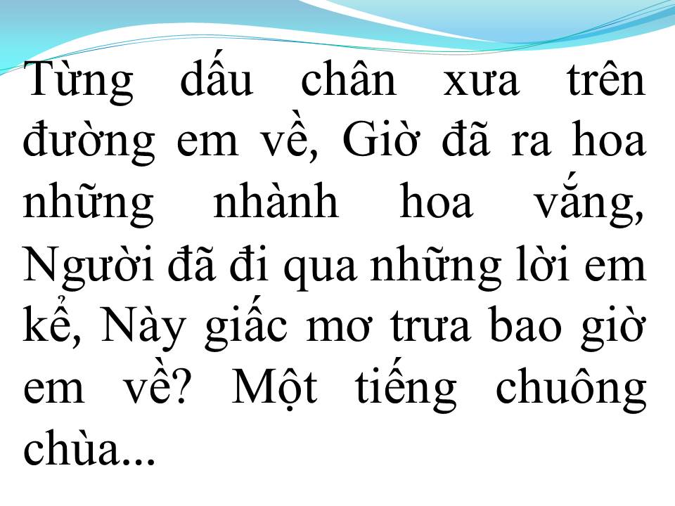 Lời bài hát GIẤC MƠ TRƯA
