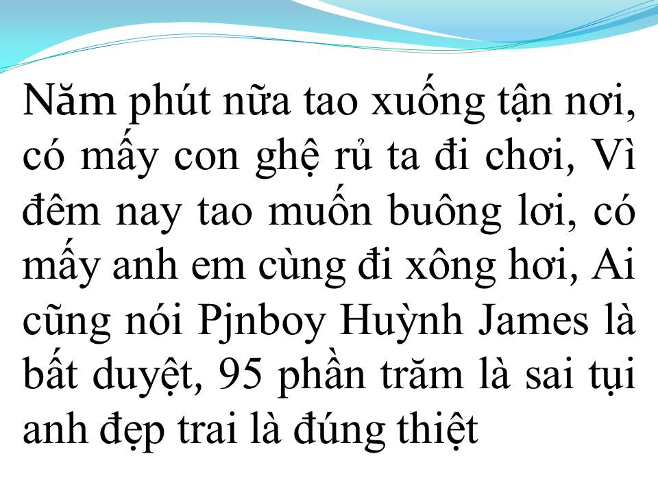 Lời bài hát QUĂNG TAO CÁI BOONG