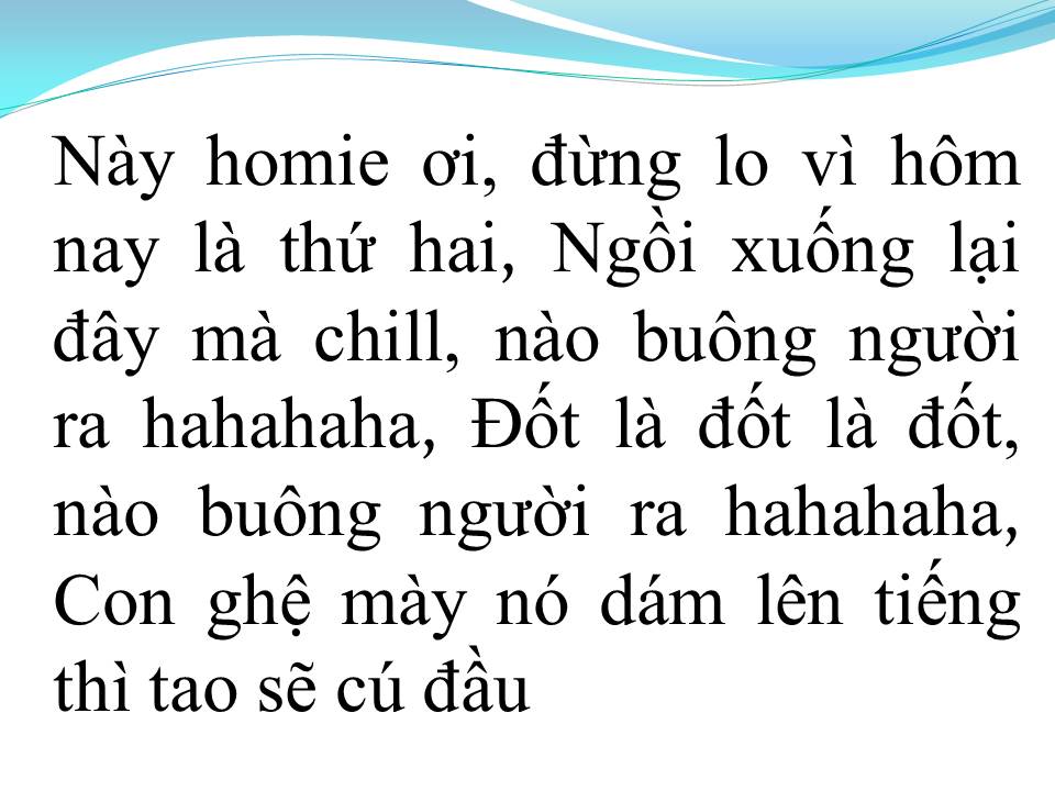 Lời bài hát QUĂNG TAO CÁI BOONG