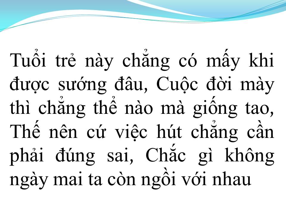 Lời bài hát QUĂNG TAO CÁI BOONG