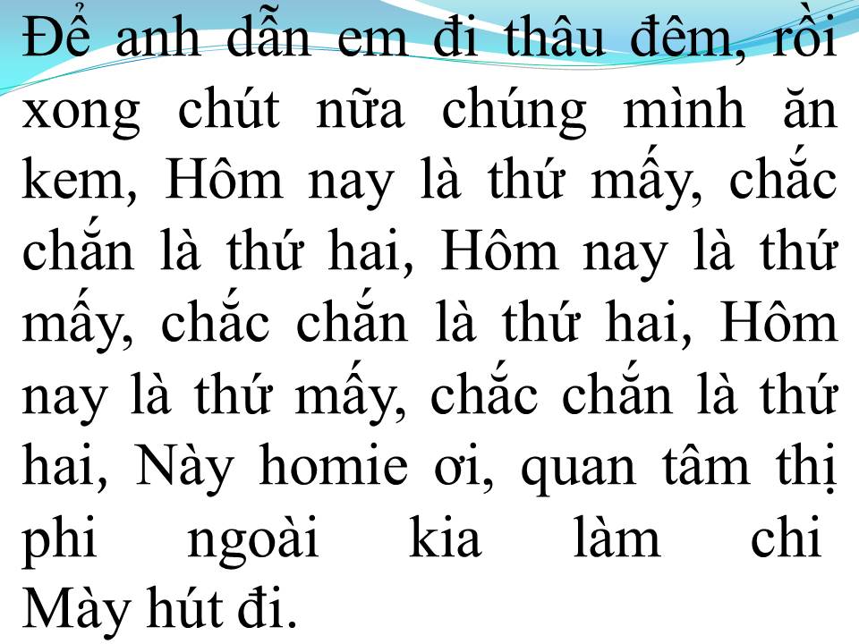 Lời bài hát QUĂNG TAO CÁI BOONG