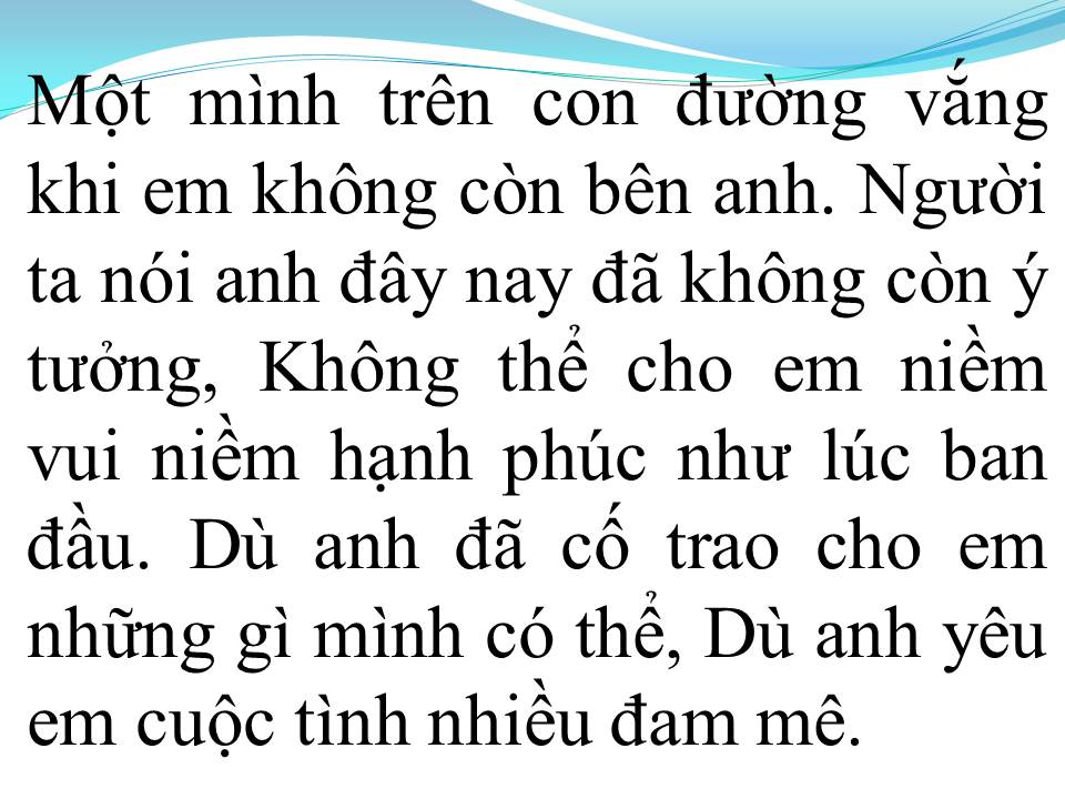 Lời bài hát HẾT