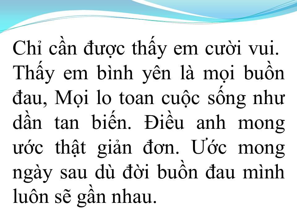 Lời bài hát ĐIỀU ƯỚC GIẢN ĐƠN
