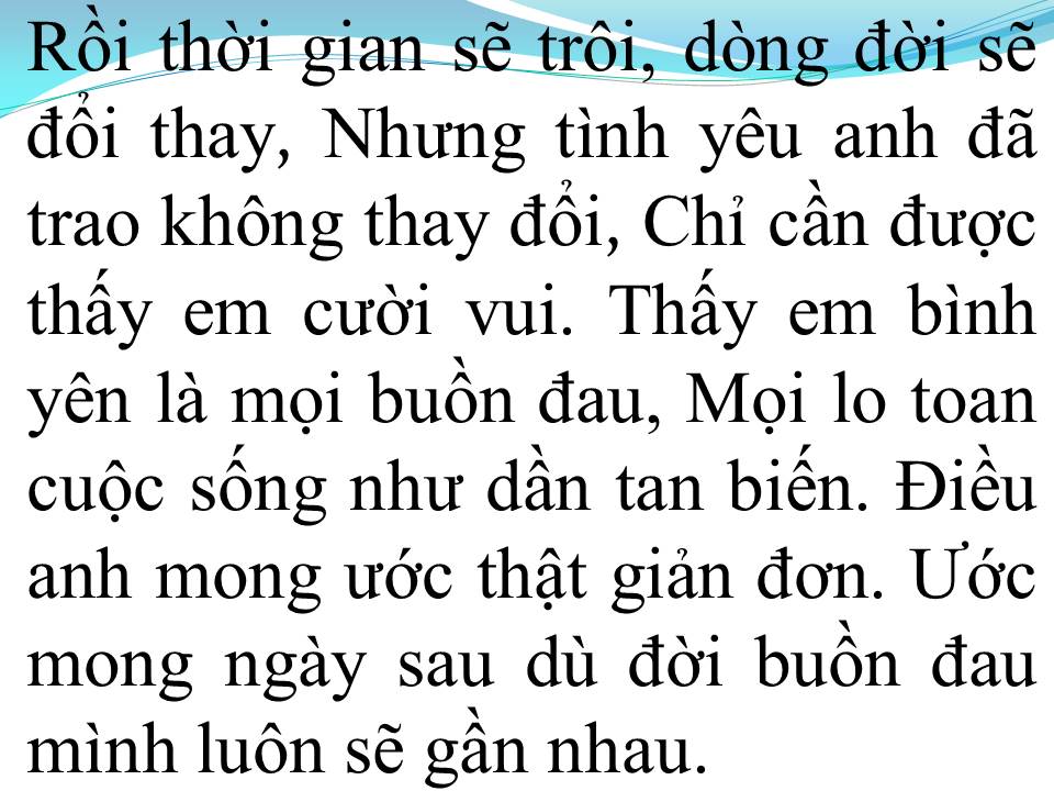Lời bài hát ĐIỀU ƯỚC GIẢN ĐƠN