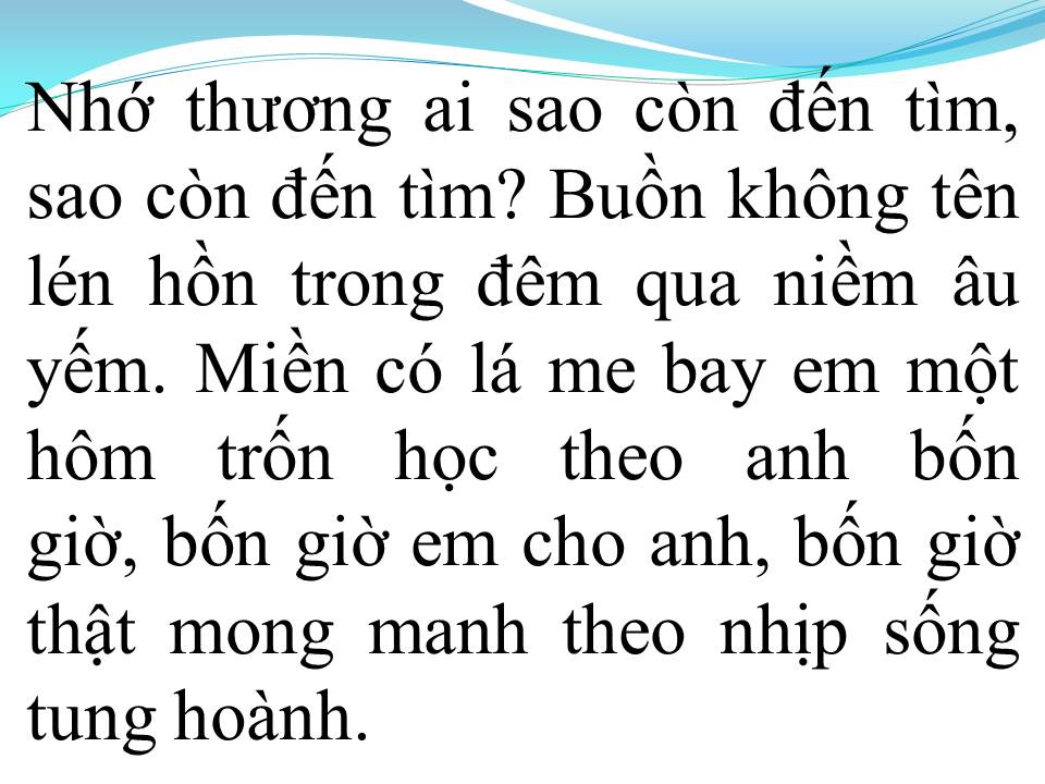 Lời bài hát NỮA ĐÊM THƯƠNG NHỚ