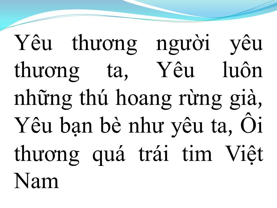 Lời bài hát THƯƠNG QUÁ VIỆT NAM