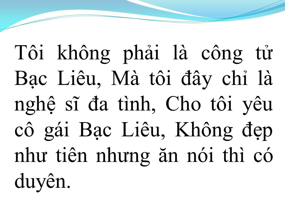 Lời bài hát YÊU CÔ GÁI BẠC LIÊU