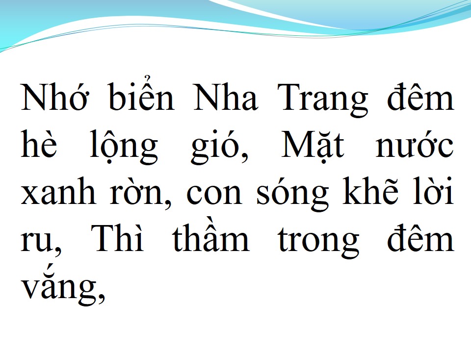 Lời bài hát NHỚ BIỂN NHA TRANG (TÂN CỔ)