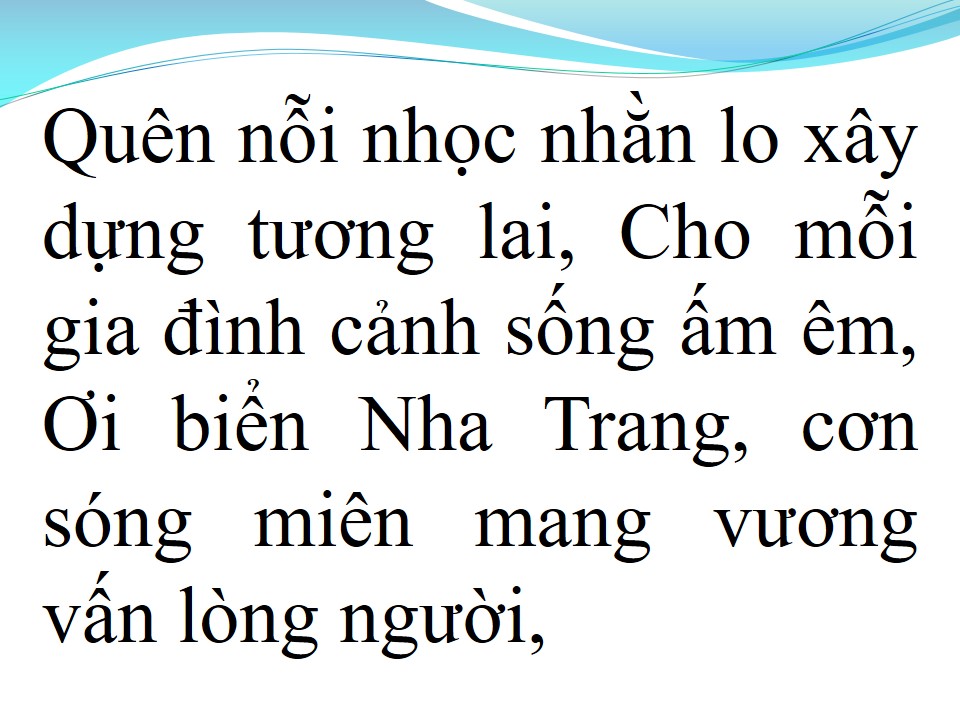 Lời bài hát NHỚ BIỂN NHA TRANG (TÂN CỔ)