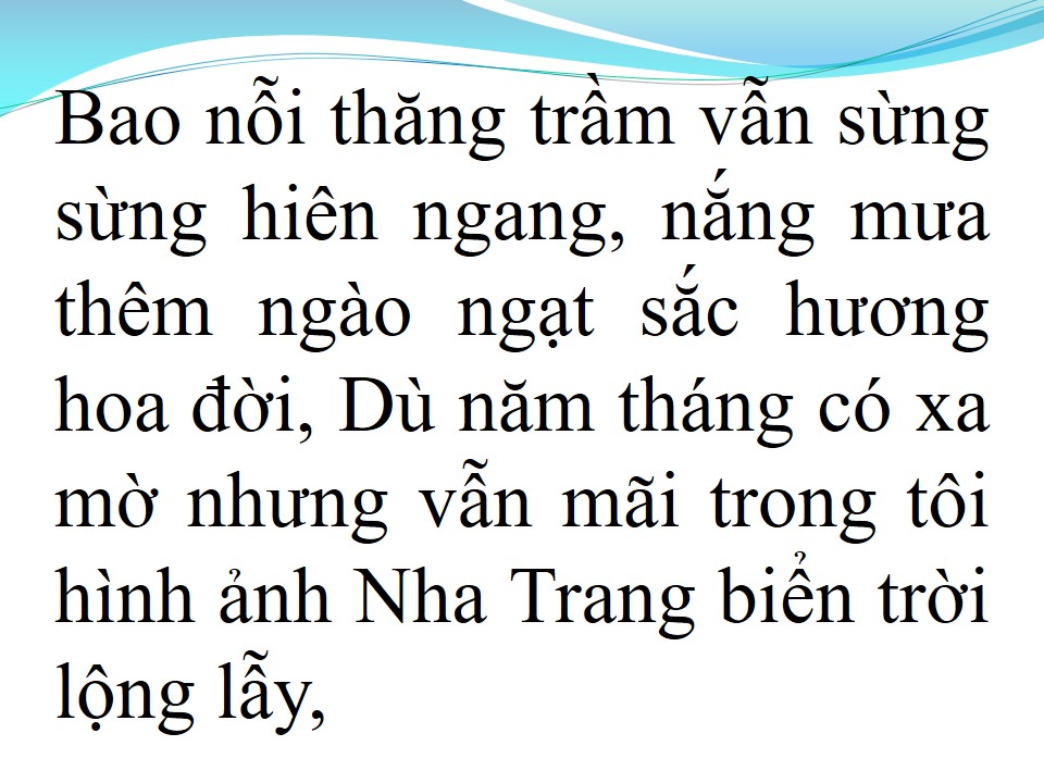 Lời bài hát NHỚ BIỂN NHA TRANG (TÂN CỔ)