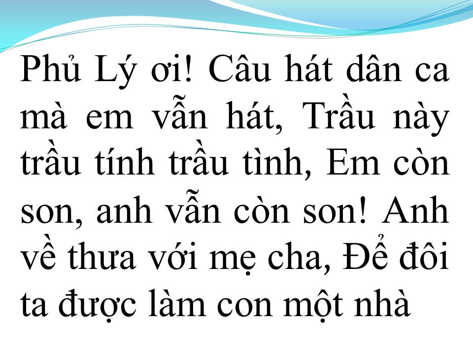 Lời bài hát TÌM EM CÂU HÁT DÂN CA