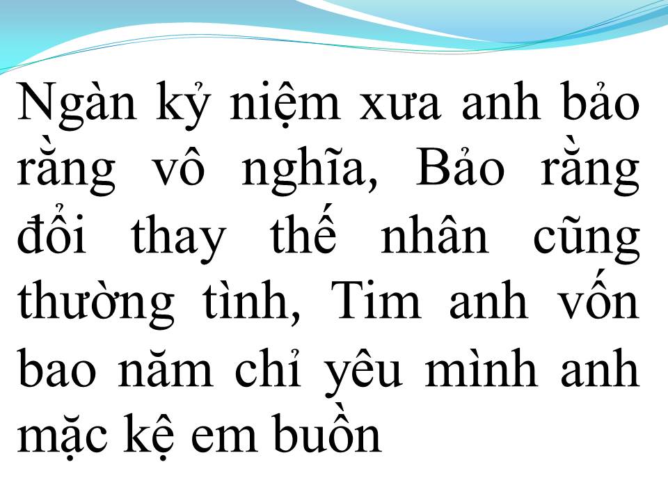 Lời bài hát NỬA ĐỜI LẦM TIN