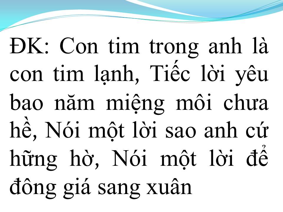 Lời bài hát NỬA ĐỜI LẦM TIN