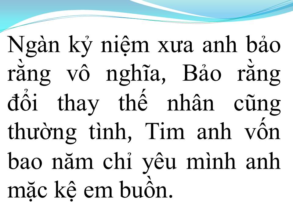 Lời bài hát NỬA ĐỜI LẦM TIN