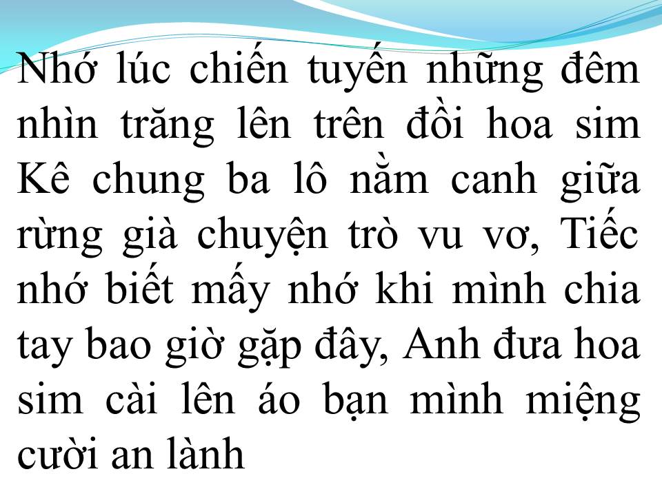 Lời bài hát THƯƠNG NGƯỜI CHIẾN BINH