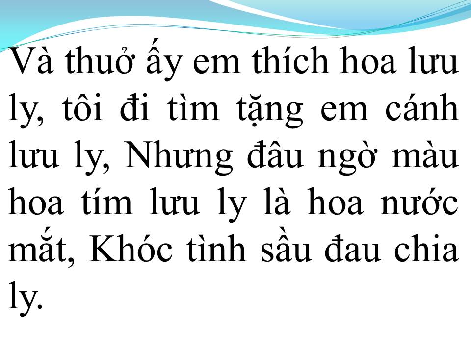Lời bài hát CHUYỆN TÌNH HOA LƯU LY