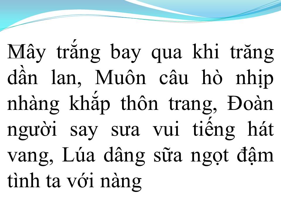 Lời bài hát TRĂNG VỀ THÔN DÃ