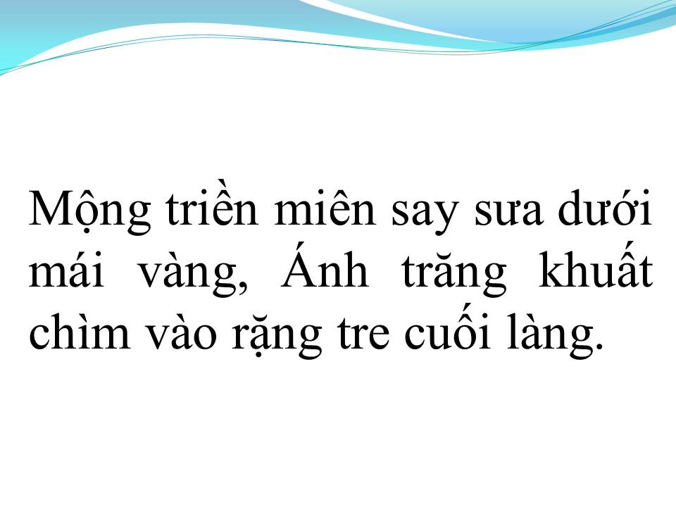 Lời bài hát TRĂNG VỀ THÔN DÃ
