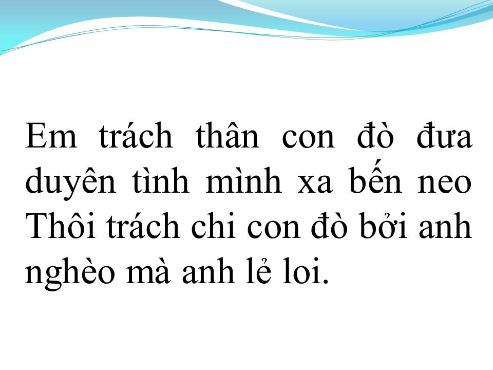 Lời bài hát TRÁCH CHI CON ĐÒ