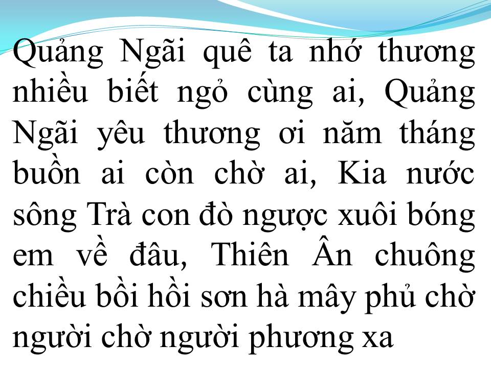 Lời bài hát QUẢNG NGÃI YÊU THƯƠNG