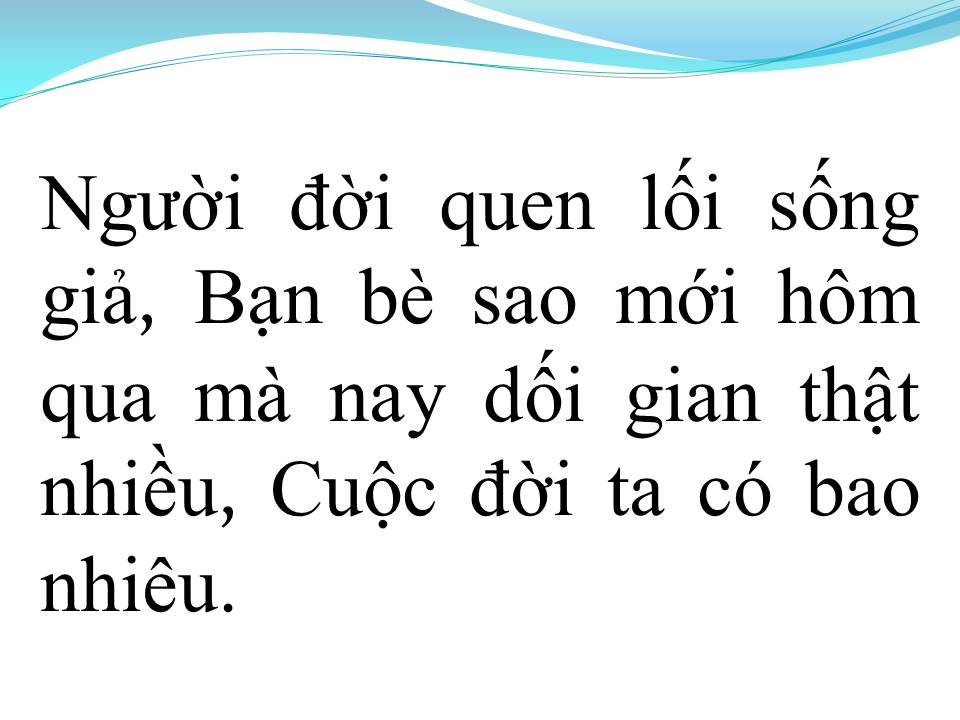 Lời bài hát SỐNG GIẢ