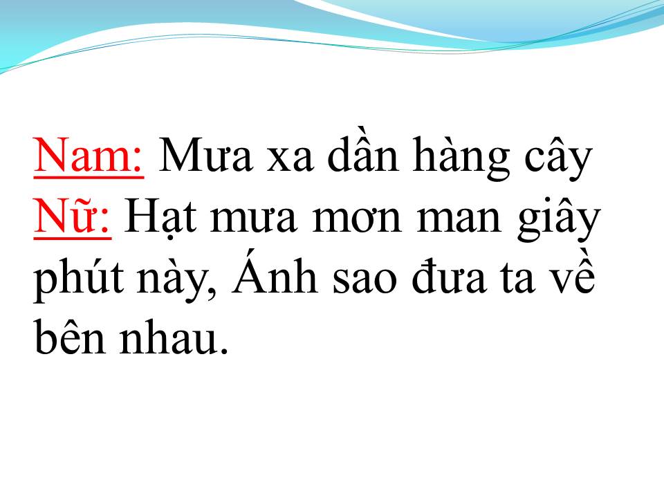 Lời bài hát CƠN MƯA TÌNH YÊU
