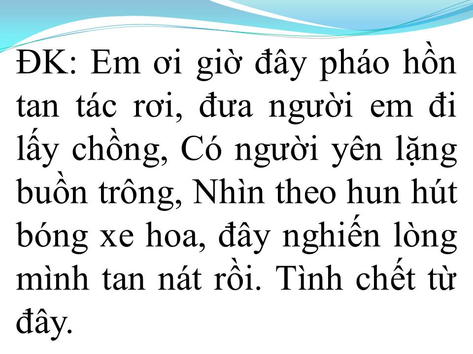 Lời bài hát THIỆP HÔNHG BÁO TIN