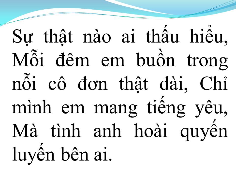 Lời bài hát LÊNH ĐÊNH PHẬN BUỒN