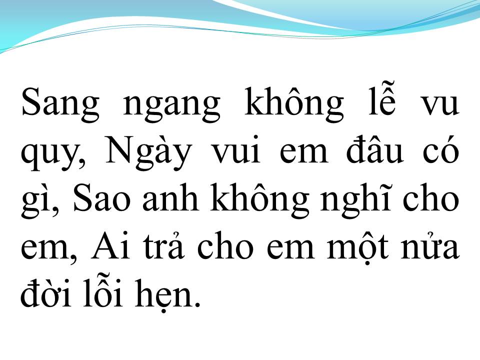 Lời bài hát LÊNH ĐÊNH PHẬN BUỒN