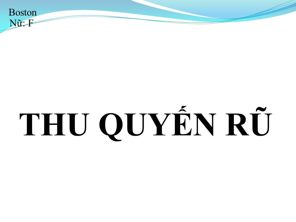 Lời bài hát THU QUYẾN RŨ