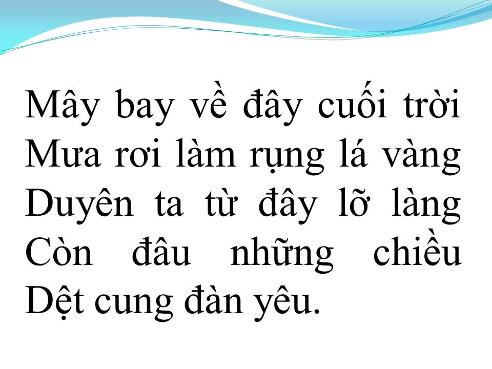 Lời bài hát THU QUYẾN RŨ