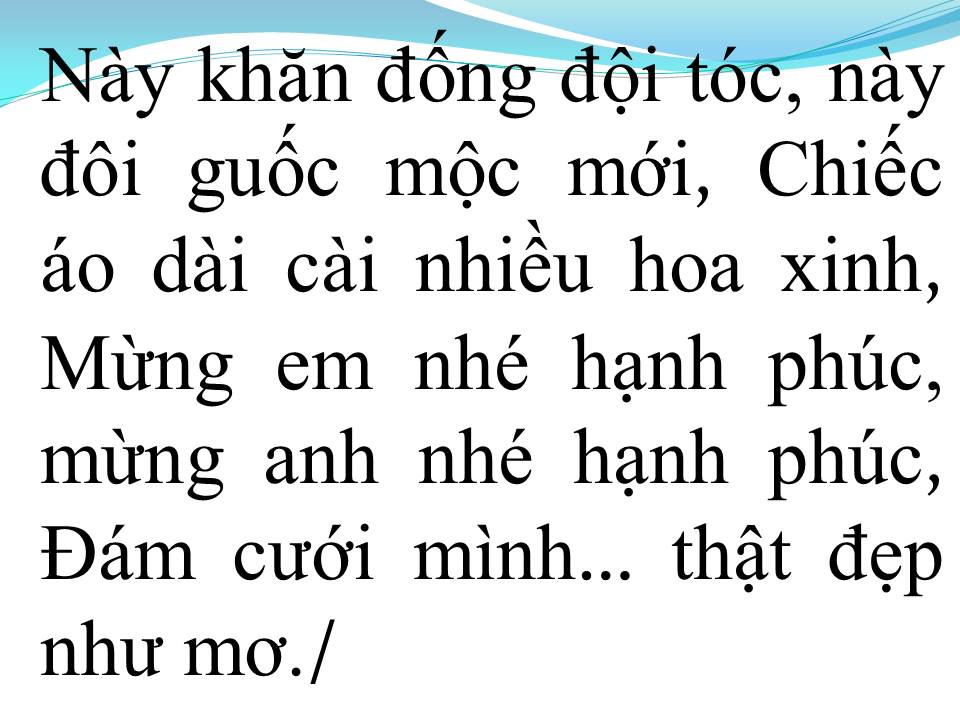 Lời bài hát ĐÁM CƯỚI NHƯ MƠ
