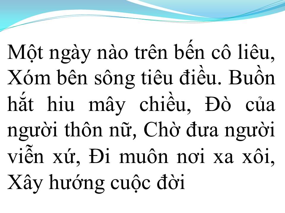 Lời bài hát ĐÒ CHIỀU
