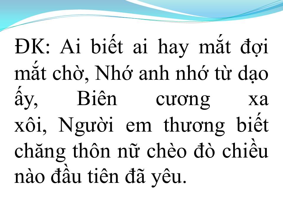 Lời bài hát ĐÒ CHIỀU