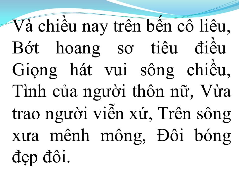 Lời bài hát ĐÒ CHIỀU